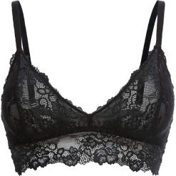 Biustonosz bustier bonprix czarny. Czarne biustonosze bonprix, w koronkowe wzory, z koronki. Za 49,99 zł.
