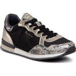 Sneakersy PEPE JEANS - Archie Fun PLS31100 Gold 099. Czarne półbuty damskie Pepe Jeans, z jeansu. Za 299,00 zł.