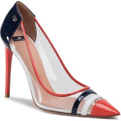 Szpilki ELISABETTA FRANCHI - SA-60B-01E2-V399 Lacca/Avorio/Blu Navy X83. Niebieskie półbuty damskie Elisabetta Franchi, bez wzorów, ze skóry, bez obcasa, na obcasie, bez zapięcia. Za 1819,00 zł.