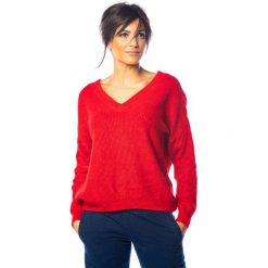Sweter "Queen" w kolorze czerwonym. Czerwone swetry damskie So Cachemire, m, bez wzorów, z kaszmiru, bez rękawów, bez kaptura. W wyprzedaży za 175,95 zł.