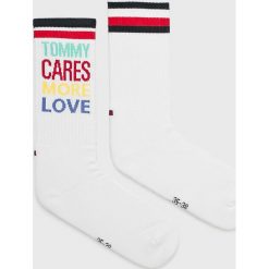Tommy Hilfiger - Skarpetki dziecięce (2-pack). Fioletowe skarpetki dziewczęce TOMMY HILFIGER, bez wzorów, z elastanu. W wyprzedaży za 29,90 zł.