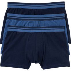 Bokserki (3 pary) bonprix ciemnoniebiesko-jasnoniebieski. Niebieskie bokserki męskie bonprix, w paski. Za 38,97 zł.