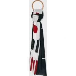 Tommy Jeans - Szal. Niebieskie szaliki damskie Tommy Jeans, bez wzorów, z bawełny. W wyprzedaży za 119,90 zł.