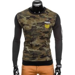 Bluzy męskie: BLUZA MĘSKA BEZ KAPTURA MORO B789 – CZARNA