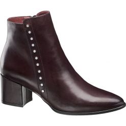 Botki damskie 5th Avenue czerwone. Czerwone botki damskie 5th Avenue, ze skóry, bez obcasa, na obcasie, na zamek. Za 219,90 zł.