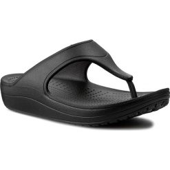 Japonki CROCS - Sloane Platform Flip W 200486 Black. Czarne klapki damskie Crocs, bez wzorów, z tworzywa sztucznego, bez obcasa, na obcasie. W wyprzedaży za 99,00 zł.