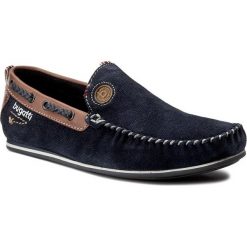 Mokasyny BUGATTI - F0667-31-425 Dark Blue. Niebieskie mokasyny męskie Bugatti, na co dzień, z aplikacjami, ze skóry, bez zapięcia. W wyprzedaży za 259,00 zł.