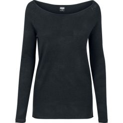 Urban Classics Ladies Raglan Long Sweater Bluza damska czarny. Czarne bluzy damskie marki Urban Classics, xl, bez wzorów, bez rękawów, bez kaptura. Za 144,90 zł.