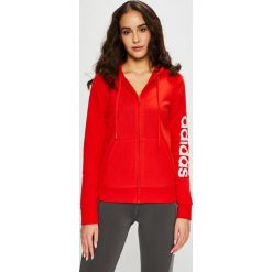 Adidas Performance - Bluza. Czerwone bluzy damskie z kieszeniami marki adidas Performance, s, z nadrukiem, z bawełny, z kapturem. Za 199,90 zł.