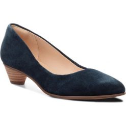 Półbuty CLARKS - Mena Bloom 261351244 Teal Suede. Niebieskie creepersy damskie Clarks, z materiału, na obcasie. Za 369,00 zł.
