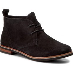 Botki CAPRICE - 9-25100-29 Black Suede 004. Czarne buty zimowe damskie marki Caprice, z materiału. W wyprzedaży za 239,00 zł.