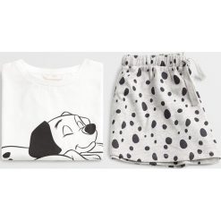 Mango Kids - Piżama dziecięca Dalmata 110-164 cm. Białe piżamy dziewczęce Mango Kids, bez wzorów, z bawełny, bez rękawów. Za 79,90 zł.