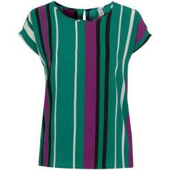 Soyaconcept Bluzka Solea zielony w paski female zielony/ze wzorem XL (44). Zielone bluzki damskie Soyaconcept, s, w paski, z tkaniny, eleganckie, z okrągłym kołnierzem, z krótkim rękawem. W wyprzedaży za 29,00 zł.