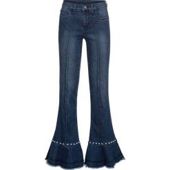Dżinsy BOOTCUT z perełkami bonprix niebieski "stone”. Niebieskie jeansy damskie bonprix. Za 159,99 zł.