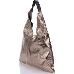 Torebki klasyczne damskie: Skórzana torebka w kolorze miedzianym – 45 x 36 x 5 cm