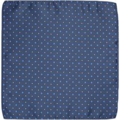 Elegancka, Męska Poszetka - ALTIES - Niebieska, Wzór w Drobne Kwiatki POSZALTTANIA0150. Niebieskie poszetki męskie Alties, w kwiaty, z materiału, eleganckie. Za 16,90 zł.