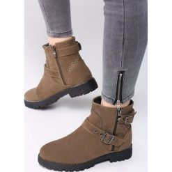 Khaki Botki Rambling. Brązowe botki damskie Multu. Za 49,99 zł.