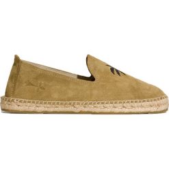 Espadryle MANEBI x THE RAKE PALM SPRINGS. Zielone espadryle męskie Manebi, z haftami, ze skóry. Za 490,00 zł.