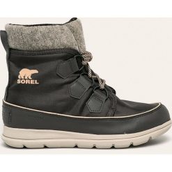 Sorel - Śniegowce Explorer Carnival. Szare śniegowce damskie Sorel, z gumy, bez zapięcia. Za 549,90 zł.