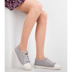 Trampki damskie Ideal Shoes X-9716 Szare. Szare trampki i tenisówki damskie Ideal Shoes, bez wzorów, z tworzywa sztucznego, bez zapięcia. Za 49,00 zł.