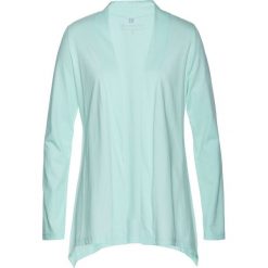 Shirt bez zapięcia bonprix pastelowy miętowy. Zielone żakiety damskie bonprix, bez wzorów. Za 44,99 zł.