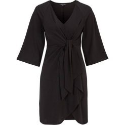 Happy Holly Sukienka Alva dress czarny female czarny 40/42L. Czarne sukienki damskie Happy Holly, l, bez wzorów, z dzianiny, z falbankami, bez rękawów, asymetryczne. W wyprzedaży za 65,00 zł.