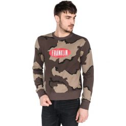 Franklin & Marshall Bluza Brązowy. Pomarańczowe bluzy męskie Franklin Marshall, l, bez wzorów, z bawełny, bez kołnierzyka, bez rękawów, bez kaptura. Za 395,95 zł.
