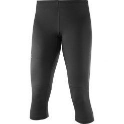 Salomon Agile 3/4 Tight W Black S. Czarne spodenki sportowe damskie marki Salomon, s, bez wzorów, ze skóry, sportowe, do biegania. W wyprzedaży za 159,00 zł.