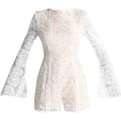 Kombinezony damskie: Missguided Tall EXCLUSIVE EMBROIDERED Kombinezon white