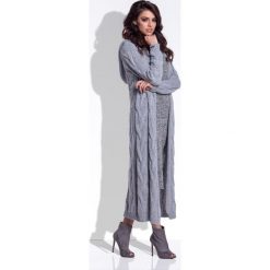 Maxi kardigan F340. Swetry damskie Tagless, uniwersalny, bez wzorów, z długim rękawem, długie, z kapturem. Za 170,99 zł.