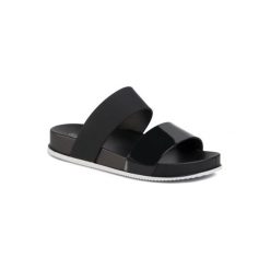 BASSANO WLLS19-44 Czarny. Czarne klapki damskie Bassano, bez wzorów, z tworzywa sztucznego, bez obcasa. Za 39,99 zł.