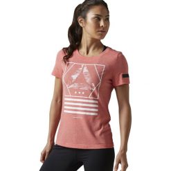 Topy sportowe damskie: Reebok Koszulka damska Workout Ready Cotton Tee czerwona r. S (BK2881)