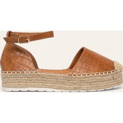 Answear - Espadryle Ideal Shoes. Żółte espadryle damskie ANSWEAR, bez wzorów, z gumy, bez obcasa, na obcasie. W wyprzedaży za 79,90 zł.