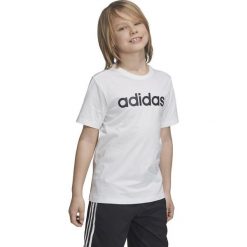 CHŁOPIĘCA KOSZULKA ESSENTIALS LINEAR LOGO (176). Białe t-shirty chłopięce Adidas, bez wzorów, z bawełny, bez rękawów. Za 59,99 zł.