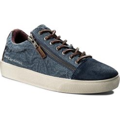 Tenisówki GUESS - Laurence Low FMLAL1 FAB12 BLUE. Niebieskie tenisówki męskie Guess, z aplikacjami, z gumy. W wyprzedaży za 259,00 zł.