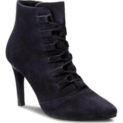Buty zimowe damskie: Botki OLEKSY – 483/435 Granatowy