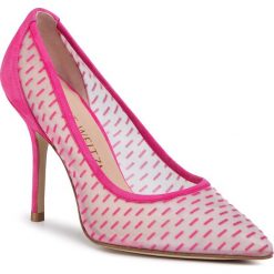 Szpilki STUART WEITZMAN - Tasha 100 S6546 Peonia Dash Mesh. Różowe półbuty damskie Stuart Weitzman, bez wzorów, ze skóry, eleganckie, bez obcasa, na szpilce, bez zapięcia. W wyprzedaży za 899,00 zł.