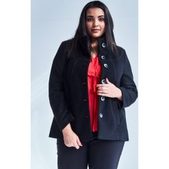Czarna elegancka kurtka płaszcz Vera OVERSIZE PLUS SIZE WIOSNA. Czarne kurtki damskie Moda Size Plus Iwanek, na wiosnę, s, bez wzorów, z wełny, eleganckie, plus size. Za 269,00 zł.