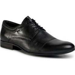 Półbuty LASOCKI FOR MEN - MI08-C240-286-01 Black. Czarne buty wizytowe męskie Lasocki For Men, bez wzorów, ze skóry, wizytowe, bez zapięcia. Za 179,99 zł.