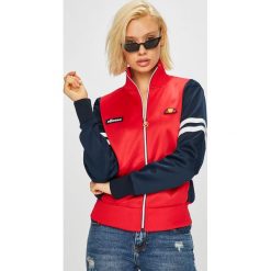 Ellesse - Bluza. Szare bluzy z kieszeniami damskie marki Ellesse, z aplikacjami, z dzianiny, bez kaptura. W wyprzedaży za 259,90 zł.