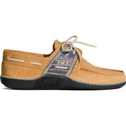 Buty TBS GLOBEK. Żółte mokasyny męskie TBS, ze skóry, klasyczne. W wyprzedaży za 474,00 zł.