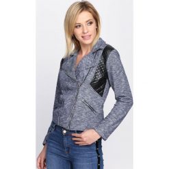 Granatowy Żakiet Risk It All. Niebieskie bluzy damskie marki Born2be, l. Za 44,99 zł.