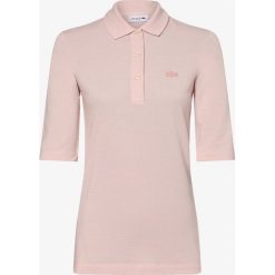 Lacoste - Damska koszulka polo, różowy. Różowe koszulki damskie polo Lacoste, bez wzorów, z bawełny, polo, bez rękawów, bez kaptura. Za 429,95 zł.