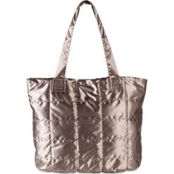 Torba shopper metallic bonprix brązowo-złoty. Pomarańczowe torby damskie na zakupy marki bonprix, pikowane. Za 79,99 zł.