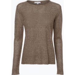 Marie Lund - Sweter damski z lnu, brązowy. Pomarańczowe swetry klasyczne damskie marki Marie Lund, l, eleganckie. Za 229,95 zł.