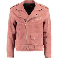 12 Midnight CLASSIC BIKER Kurtka skórzana pink. Różowe kurtki męskie marki 12 Midnight, m, bez wzorów, ze skóry. W wyprzedaży za 377,55 zł.