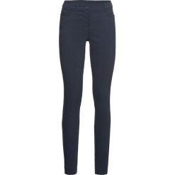 Spodnie z bengaliny ze stretchem SKINNY bonprix ciemnoniebieski. Niebieskie spodnie damskie bonprix, bez wzorów. Za 99,99 zł.