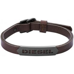Bransoletki męskie: Diesel Męska Bransoletka Skóra dx1001001