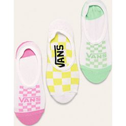 Vans - Stopki (3-pack). Białe skarpetki damskie Vans, z nadrukiem, z elastanu. W wyprzedaży za 69,90 zł.