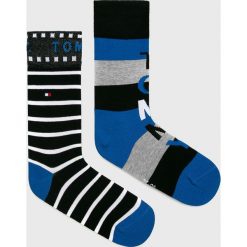 Tommy Hilfiger - Skarpetki dziecięce (2 pack). Czarne skarpetki dziewczęce TOMMY HILFIGER, bez wzorów, z elastanu. Za 39,90 zł.